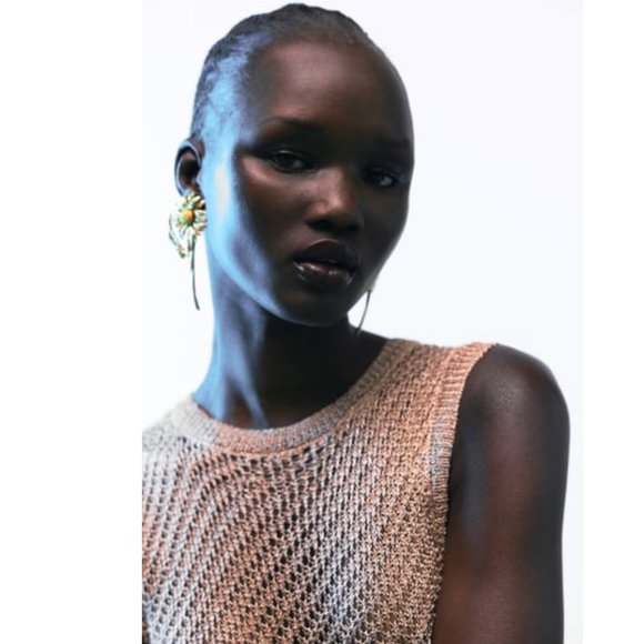 Zara Daisy Earrings NWT - Picture 4 of 8